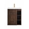 James Martin Vanities Alicante 24in Single Vanity, Mid-Century Acacia w/ White Glossy Composite Stone Top E110V24MCAWG - alternate 1